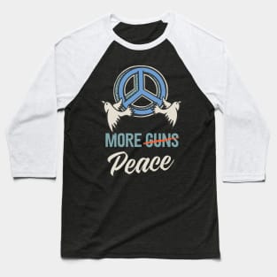 Peace Sign Doves Anti Guns Hippie Baseball T-Shirt